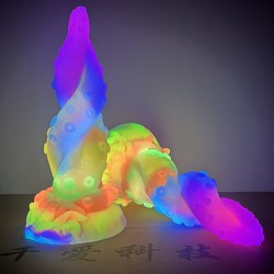 Luminous Silicone Butt Plug -Tentacle