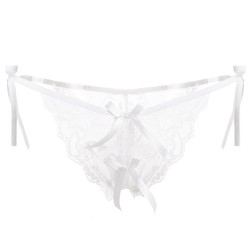 Sexy Crotchless Lace Bandaged Panty For Women