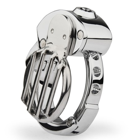 Plate Cage Chastity Device - Adjustable Ring