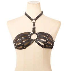 Erotic Women's Bra with Breast Garters