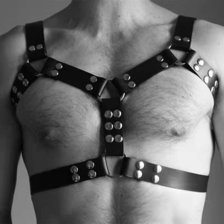 Chest Harness Punk Costume Straps - Double Nail