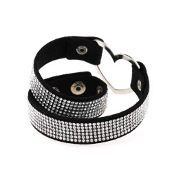 Rhinestone Collar With Heart