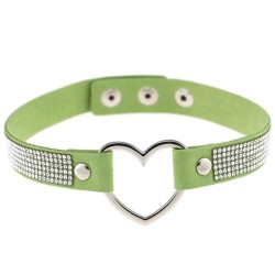 Rhinestone Collar With Heart