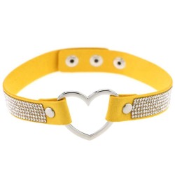 Rhinestone Collar With Heart