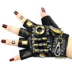 Half Finger Steampunk Gloves