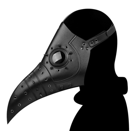 Steampunk Cutout Rivets Long Beak Mask