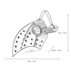 Steampunk Rugged Splice Beak Mask