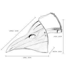 Schnabel Plague Doctor Bird Beak Mask