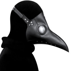 Plague Doctor Long Nose Faux Leather Venetian Mask