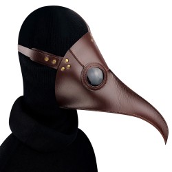 Brown Plague Long Bird Mouth Doctor Dance Mask