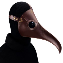 Brown Plague Long Bird Mouth Doctor Dance Mask