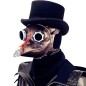 Plague Bird Doctor Mask Brown PU Leather Bird Beak Masks