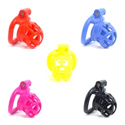 Resin Chastity Device With 4 Penis Rings