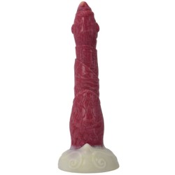 White Base Hellfire Silica Gel Dildo - 09