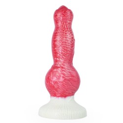 White Base Hellfire Silica Gel Dildo - 08