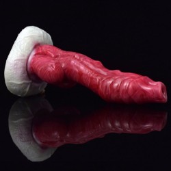 White Base Hellfire Silica Gel Dildo - 07