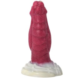 White Base Hellfire Silica Gel Anal Dildo- 02