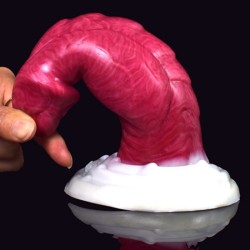 White Base Hellfire Silica Gel Anal Dildo- 02