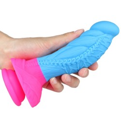 Flamingo Lifelike Silicone Dildo - Blue