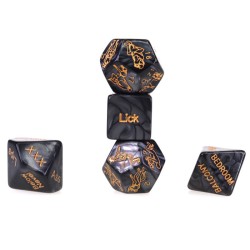 5 PCS Fun Acrylic Dice Love Dice