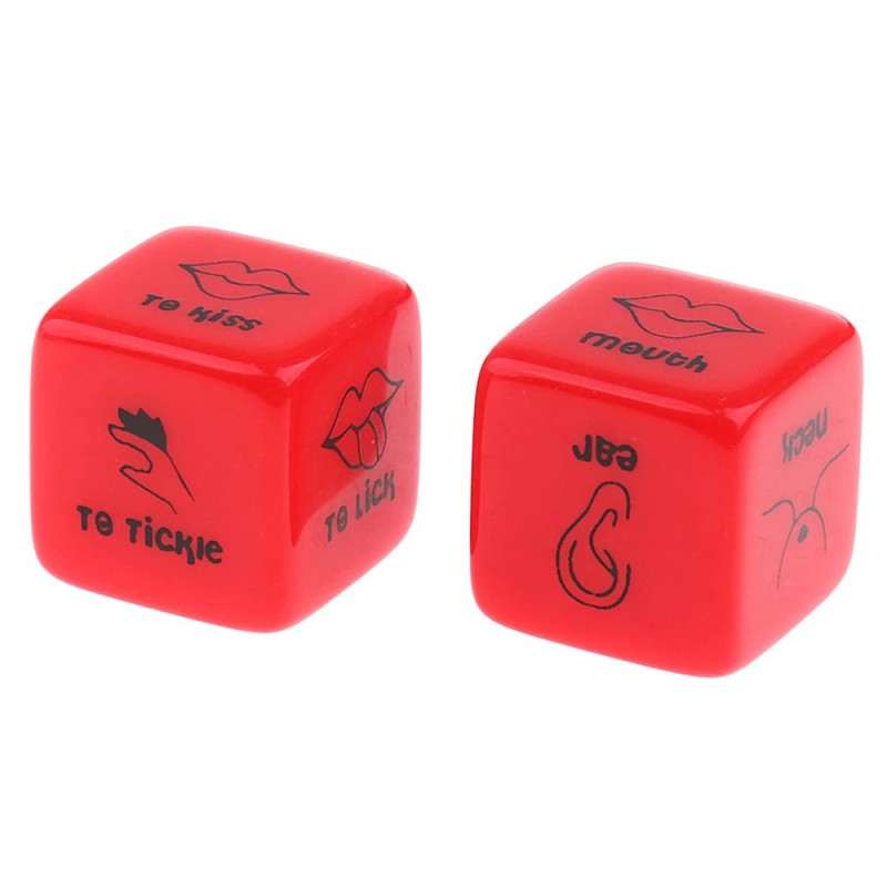 Red Acrylic Dice Game Sexy Toy