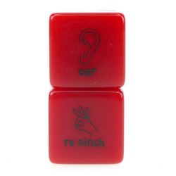 Red Acrylic Dice Game Sexy Toy