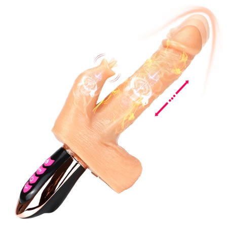 Thrusting &amp; Rotation Licking Rabbit Vibrator