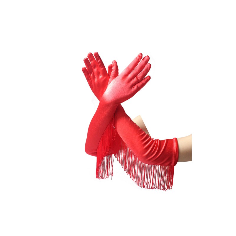 New Long Dancing Gloves With Tassels