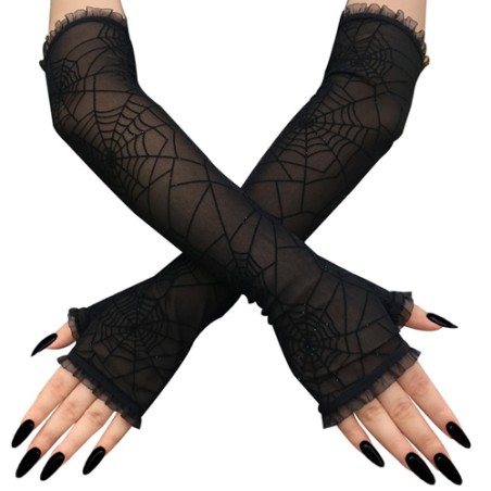 Spider Web Cosplay Show Gloves