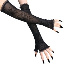 Spider Web Cosplay Show Gloves