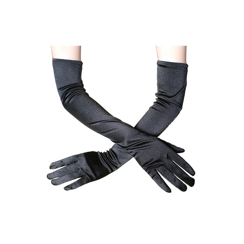 Elegant Ladies Satin Lengthened Gloves