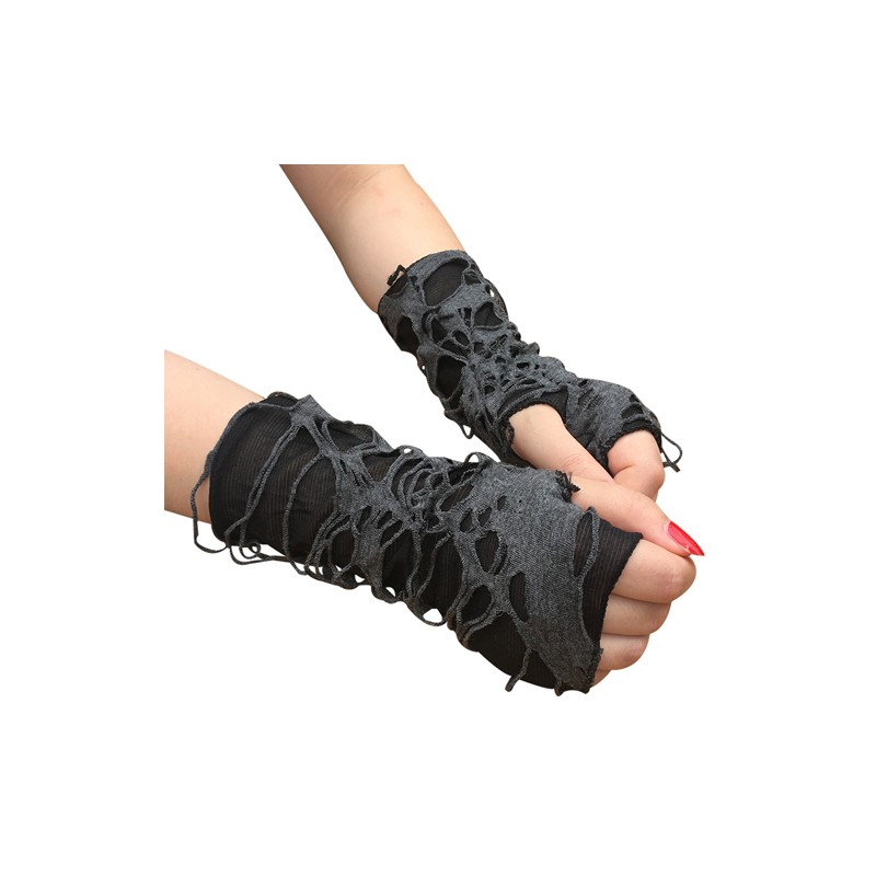 Punk Style Broken Cosplay Gloves