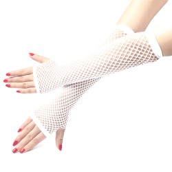 Elastic Fishnet Half Finger Gloves