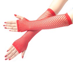 Elastic Fishnet Half Finger Gloves