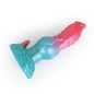 Alien Beast Cyan Rainbow 7.7" Dildo - J