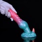 Alien Beast Cyan Rainbow 7.7" Dildo - J