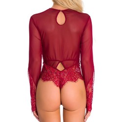 Fashion Designed Long Sleeved Lace One Piece Suit