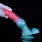 Alien Beast Cyan Rainbow 9.4" Dildo - H