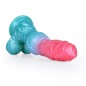 Alien Beast Cyan Rainbow 9.4" Dildo - H