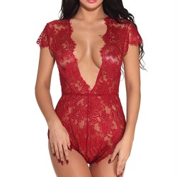 Sexy Ladies See-through Lace Night Suit