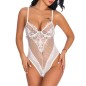 Special Transparent Highleg Lace Tight Teddy For Ladies