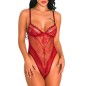 Special Transparent Highleg Lace Tight Teddy For Ladies