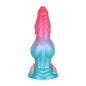 Alien Beast Cyan Rainbow 7.3" Dildo - G