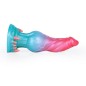 Alien Beast Cyan Rainbow 7.3" Dildo - G