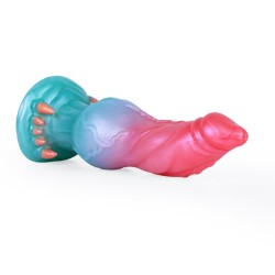 Alien Beast Cyan Rainbow 7.3" Dildo - G