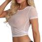 See-through Mesh T-shirt Tight Ladies Underwear