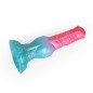 Alien Beast Cyan Rainbow 8.5" Dildo - F