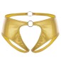 Special Designed Crotchless Patent Lesther Panty For Women