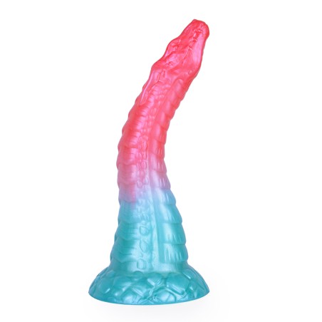 Alien Beast Cyan Rainbow 9.8" Dildo - E