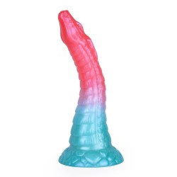 Alien Beast Cyan Rainbow 9.8" Dildo - E